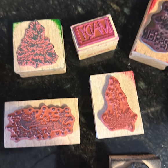 Ink Stamp lot Christmas Garfield Stamps crafting - Picture 10 of 11